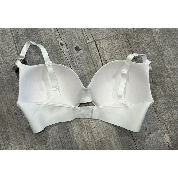 Maidenform Women DreamWire Demi T-Shirt Bra Underwire Padded #DM2300 White 38D - Picture 2 of 4